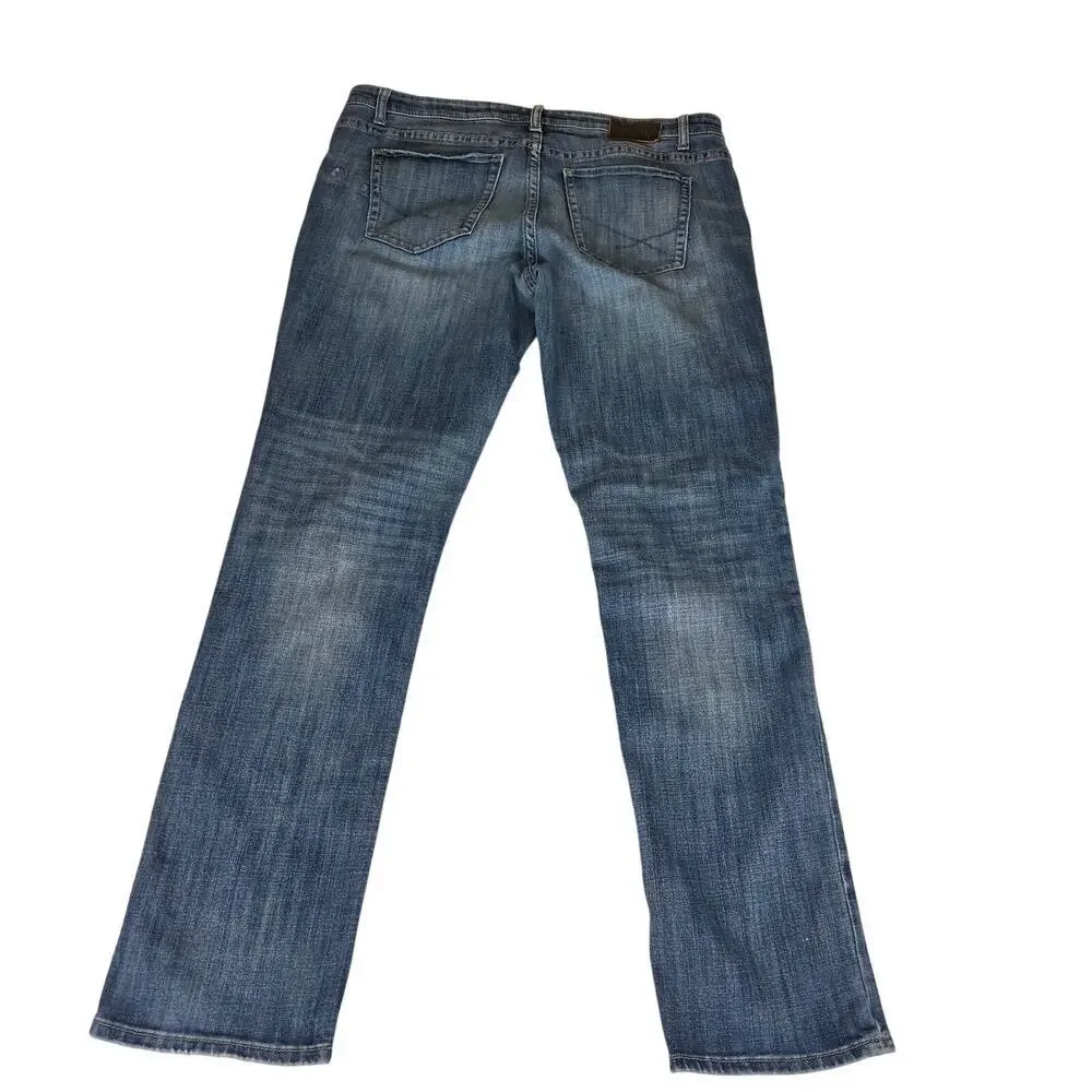 BKE Nolan Distressed Denium Med Wash, Straight Leg, Stretch Classic Fit 38wx34L